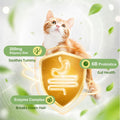 PETTERM Cat Hairball Remedy Powder & Food Topper - Petroleum-Free Digestion Support with 6B Probiotics & Slippery Elm - Mess-Free Paste Alternative for Indoor Cats, 30 Sachets