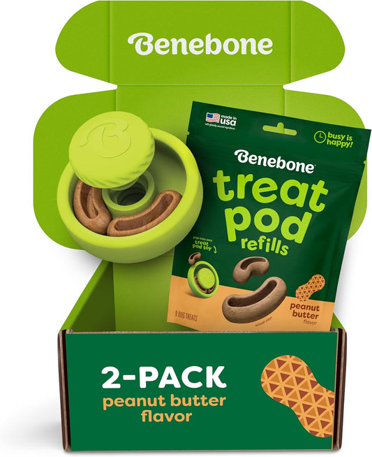Benebone Tongue Twister & Peanut Butter Treat Pod Refill 2 Pack, 9 Count