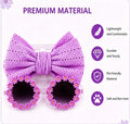 Purple Dog Headband Dog Sunglasses Cute Cat Headband Bow Accessories