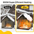TURBRO Neighborhood DH800A Dog House Heater 800W, Wall Mount, 10ft Anti Bite Cord, Waterproof Control, Overheat Protecti