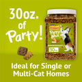Purina Friskies Party Mix Morning Munch Crunch Egg, Bacon and Cheese Flavors Cat Treats - 30 oz Canister