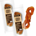 A Freschi srl Turkey Tendons for Dogs, Long-Lasting, Hypoallergenic Rawhide Alternative, Human Grade, Healthy Puppy Chews, Natural Dog Treats for Medium Dogs, Rope (M), 2 Count Pack