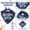 Weewooday Dog Birthday Party Supplies Birthday Boy Girl Cake Bandana Triangle Scarf Party Hat Dog Bow Tie Collar with Numbers for Large Medium Small Dog Puppy 1st Birthday(Elegant Style,Medium)