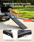 VEVOR Dog Ramp for Cars, 71" L x 17" W, Folding Pet Ramps for Medium & Large Dogs up to 250lbs, Pet Stair Ramp with Non-