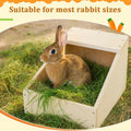 Maxcheck 1 Pack Wooden Rabbit Nesting Box, 16x11x11 Inch Hutch Hideout