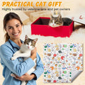 ondware 27.6In Self-Adhesive Cat Grooming Wrap, Anti-Escape Cat Restraint for Nail Clipping, Cat Swaddle Wrapping Cloth for Pet Cleaning & Beauty, for Cats up to 15lbs, Cat Gifts