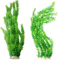 Hamiledyi Aquarium Plants Plastic Decor Fish Tank Green Decorations Plants Ornament Safe for All Fish,Extra Large 23-inc