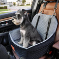 Dog Car Seat for Small Dogs,Pet Safety Travel Bed with 3Seatbelt-Black/Grey