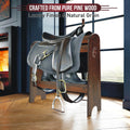 HOTCAN Pine Wood Saddle Rack | Ideal Saddle Stand for Horse Gear and Horse Tack Organizers | Suitable for Displaying Tro