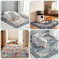 Hompet Cat Litter Mat 2 Pack, 24x36 Large Machine Washable Trapping Mats for Cats, Super Absorbent & Urine-Proof Cat Lit