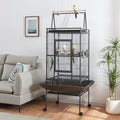 Panana Large Bird Cages Parrot Cage Wide Flight Metal Animal Cage for Budgie Parakeet Conure with Rolling Stand Wheels (