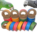 ToughRight 24Pcs Fatty Bagels Bird Toys for Parrots Durable Cardboard Chewing Shredding Foraging Foot 1.75" for Medium & Large Parrot Amazons Mini Macaws African Greys Cockatoos Eclectus Senegal