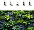 2 Packs Rock Wall Reptile Tank Background Lush Green Tropical Leaves Aquarium Background Nature's Embrace Tropical Green