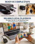 Plug-in Full HD Dome Camera - Premium Reliable 1080p Pet Cam with Motion Detection - Easy No-WiFi Setup & Data Protectio
