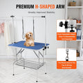 VEVOR 36 x 24 Inch Pet Grooming Table, Foldable, 2 Height Adjustable Arms, No-Sit Haunch Holder with Grooming Loop, 330L