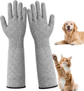 15.7 Inch Kevlar Anti-Bite Anti-Scratch Gloves, Flexible Arm Protection for Cat Grooming Nail Trimming