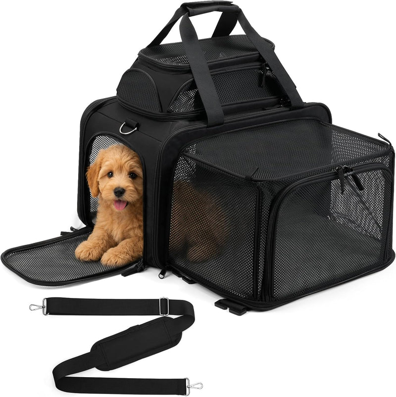 pidipiti 18x12x11 top Expandable pet Carrier for Allegiant Frontier Airline