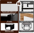 Elevated Cat Hammock Bed with Privacy Fence, Portable Raised Dog Cat Bed, Breathable Mesh & Anti-Slip Feet for Indoor Ou