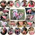Jecikelon Fleece Dog Sweaters for Small Dogs, Soft Puppy Clothes for Doggie, Warm Dog Winter Outfits, Cute Pullover Sweatshirt Apparel for Pet Cats (Pink, S)