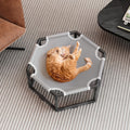 Tresbro Elevated Cat Hammock Bed, Hexagon Raised Cat Swing Bed Chair Cot