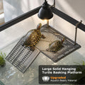 Large Hanging Turtle Basking Platform with Ramp, Food Tray, Upgraded