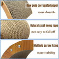 Fhiny Rabbit Scratch Toy, Natural Sisal Rabbit Scratching Ball with Cardboard Pad 2-in-1 Bunny Claw Scratcher Interactiv