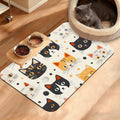 Cats Dog Cat Food Mat,Absorbent Waterproof Placemat for Food and Water Non Slip Rubber Backing Durable Feeding Pad for C