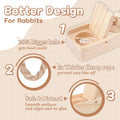 SoulThink® Interactive Wooden Pet Rabbit Toys - Sniff n' Snack Bunny Chew Toys for Rabbit Treats, Suited as Guinea Pig, 