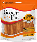 Good 'n' Fun Ribs Long-Lasting Dog Treat Made With Real Protein, 12 oz