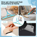 4-in 1 Carpet Rake for Pet Hair Removal, Reusable Pet Hair Remover Tool