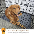22.8 × 34.6 Inch Silicone Dog Crate Tray for Large Crates - Heavy Duty Replacement Pan & Non-Slip Liner, Durable Washable Bottom Tray, Odor Resistant (Cream)