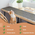 Hmyomina 16.4FT Scat Mat for Cats with 8 Garden Staples, Cat Scat Mat with Spikes Outdoor Plant & Furniture Protector(2PCS, 8.2FT Each)
