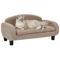 Paws & Purrs Cat Sofa Bed, Pet Couch for Indoor Cats Elevated Cat Beds with Removable Washable Mattress Cover for Kitten, Puppy or Small Animal- 31.5" Wide, Sand
