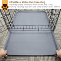 22.8 × 34.6 Inch Silicone Dog Crate Tray for Large Crates - Heavy Duty Replacement Pan & Non-Slip Liner, Durable Washable Bottom Tray, Odor Resistant (Cream)