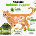 Cat Grass Treats, Hairball Treatment for Cats, for Indoor Cats, 500 Chews