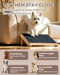 2-Pack Dog Ramp for Stairs,Foldable Dog Ramp Solid Wood Anti-Slip Pet Steps