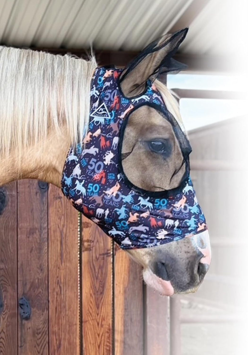 Professional's Choice Comfort-Fit Fly Mask | Smooth, Stretchy Material | Mesh Around The Eyes and Ears Allows for Clear 