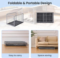 ZOMISIA Collapsible Dog Crate for Medium Dogs - 36 inch Escape Proof Metal Dog Kennel with Double Door, Easy Assembly Fo