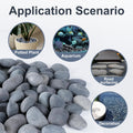 Pulovin 20 lbs River Rocks for Landscaping, 1-2 inch Natural Rocks for Aquarium, Fish Tank, Decorative Garden Stones for