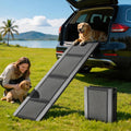Foldable Dog Car Ramp Stairs, Lightweight Portable Pet Steps for Small, Medium & Large Dogs, Non-Slip SUV Dog Ladder for High Beds, Trucks & Cars, Supports Up to 150lbs