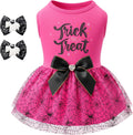 Dog Halloween Costumes Tulle Dress for Small Medium Large Dogs Girls Boys with Bow Hair Ties Spooky Halloween Pet Clothe