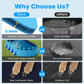 Raxurt Foldable Dog Pool, 72'' Large Dog Pool for Large Dogs with Reinforced Sidewalls for Stability, Portable Pet Bath 