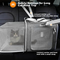 pidipiti 20x14x14 Expandable Large cat car Travel Carrier for 2 Cats