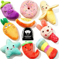 SZKOKUHO 9 Pack Small Dogs Puppy Squeaky Dog Toys,Cute Variety Colors Designs to Bite Anytime, for Small Dogs