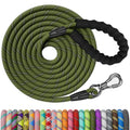 NTR Heavy Duty Dog Leash, 15FT Training Leash with Swivel Lockable Hook, Padded Handle and Highly Reflective Threads, Long Lead for Walking, Hunting, Camping, Backyard for Small Medium Large Dog