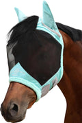 Harrison Howard Horse Fly Mask UV Protective Fine Mesh with Extra Wool Soft Touch on Skin Fly and UV Protection Summer M
