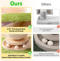 Mushroom Cat Scratching Post Cat Tree, 21.5‘’ H Cute Cat Scratcher Tower with Durable Solid Wood Turntable Toy, Mushroom Scratch Post Cat Sisal Scratcher with Catnip for Indoor Adult Cats