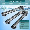 hygger Dual-Channel Controller Submersible Aquarium LED Light, 24/7 Mode Full Spectrum Hidden Fish Tank Light with 3 Row