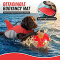 Large Dog Life Vest High Buoyancy Swim Jacket with Removable Chin Float