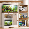 Heybly 20-29-37 Gal Fish Tank Stand with Power Outlets & Cabinet HAS012WWB